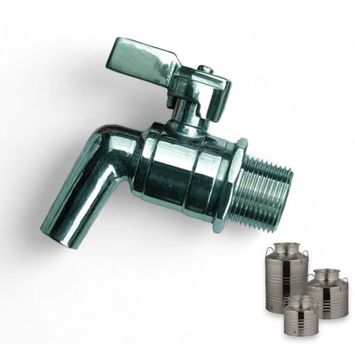 Briconess.com Rubinetto inox a sfera per bidoni fusti contenitore olio oliva 3/4