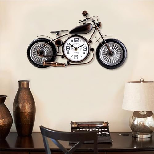 SIN&MI Metal Large Wall Clocks Decor Modern Silent Big Wall Clock Non Ticking Battery Operated Quartz Clock for for Living room Kitchen Bedroom Decorative Bathroom Outdoor Indoor 24 Inch