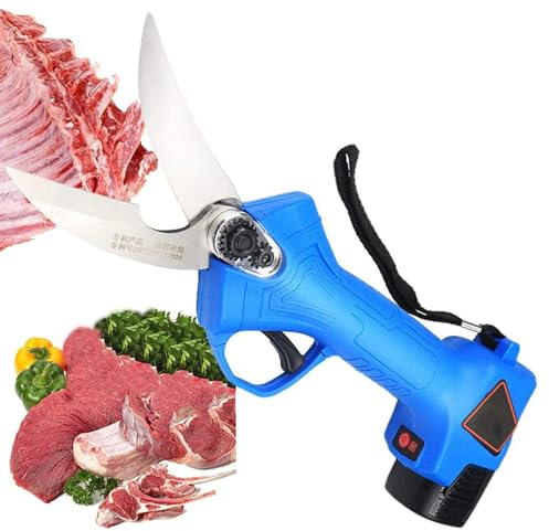 Forbici da cucina elettriche resistenti – Forbici professionali senza fili in acciaio inox per cibo, pollame, carne, frutti di mare, granchio, cucina, erbe, forbici per pollame