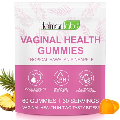 Premium Feminine Balance Gummies - hawaiianische Ananas, Ph Balance für Frauen, Damen Vaginal Gesundheitsergänzung für die Vaginalgesundheit, Immununterstützung - veganer und glutenfreier (60count)