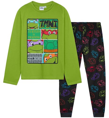 Get Trend Pyjama Enfant Garçon 3-15 Ans, Loungewear Set avec Haut Long Manche et Pantalon Imprimé, Cadeau Vêtement de Nuit