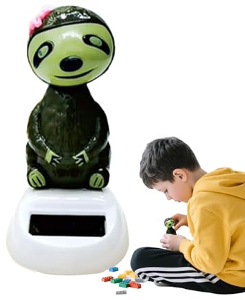 Décorations pour Tableau de Bord - Figurine de Paresseux Oscillante pour Tableau de Bord à Énergie Solaire | Figurines Animales Résistantes Aux Intempéries, Accessoires Intérieurs Automobile Créatifs