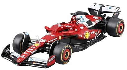 Bburago Ferrari SF-25 F1 2025#16 Leclerc, miniature réaliste de la voiture F1, avec licence officielle Ferrari, recommandée à partir de 3 ans