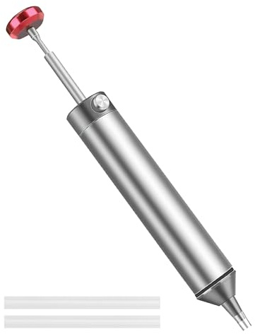 Premium Solder Sucker Pump High-Power Desoldering Tool with Innovative Heat-Resistant Silicone Nozzle Precision Solder Removal Anti-Clogging Design One-Handed Operation for Professional Welders