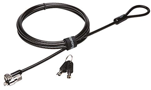 Kensington MicroSaver 2.0 Laptopschloss, Karbonstahlkabel 1,8 m lang, Starker Schließkopf mit 10 mm Durchmesser und T-Bar-Schließmechanismus, K65020EU