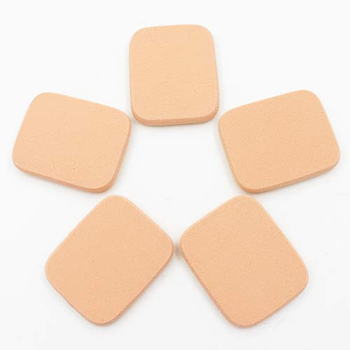 Brussels08 Lot de 5 éponges douces pour fond de teint, fond de teint, maquillage du visage, fard à joues, poudre lisse, cosmétique, éponge pour fond de teint, poudre, carré #