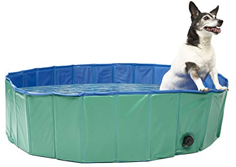 Pet Mania - XL Faltbares Hundepool, Planschbecken, Badewanne (120X30cm) - Premium PVC mit Verstärkten Oxford Wänden - für Hunde & Kinder