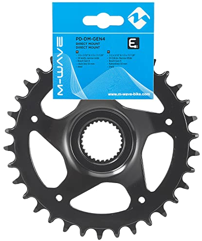 M-Wave Unisex-Adult PD-DM-Gen4 E-Bike Kettenblatt für Bosch GEN 4, für 1/2 x 3/32 & 11/128 Ketten, Kettenlinie 50 mm, Narrow Wide, Stahl, Schwarz, 20 x 20 x 1 cm