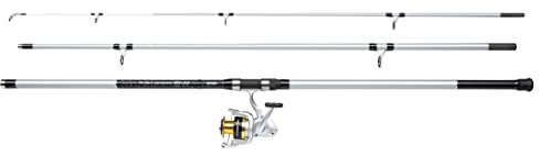 Mitchell Tanager SW Salzwasser Brandungsruten und Rollen Combo - Meeresangeln für Bass, Wolfsbarsch, Silver/Black