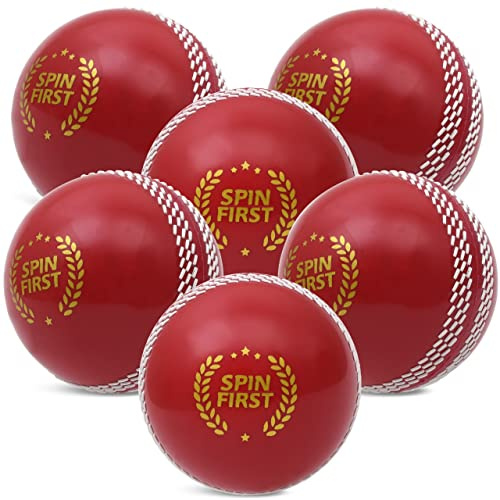 ADS SPORTS Balles de cricket à vent – Balles d'entraînement creuses – Pour intérieur et extérieur – Balle de cricket souple pour entraînement de coaching (rouge)