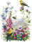 Awesocrafts Kreuzstich Stickpackungen Vorgedruckt Vogel und Blumen Bilder Vorlagen Sticken Set Vorgedruckt 14CT 2 Stränge