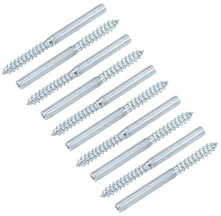 METALLIXITY Double Terminal Vis (M6 Filetage 70mm Long) 10Pcs Cintre Boulons Autotaraudant Double Face Vis - pour Maison Réparations
