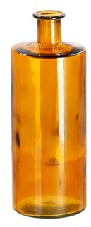 GILDE große Deko Vase XL Bodenvase aus reyceltem Glas - Glasvase Arturo - Deko Wohnzimmer Farbe: Orange-Gelb - Höhe 75 cm