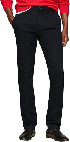 Tommy Hilfiger Pantalón Chino Hombre Bleecker Essential Twill Slim Fit, Azul (Desert Sky), 31W/36L