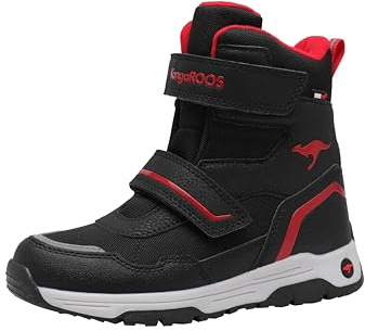KangaROOS K-MJ Camp V RTX vandringskängor, Jet Black/Fiery Röd, 30 EU, Jet Black Fiery Red, 30 EU