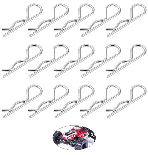 SpetngSake Sacchetto con 50 clip per carrozzeria, accessori RC, morsetti per conchiglie R-Buckle, splinte, Reely, clip per guscio, ricambi auto, morsetti, clip R per veicoli R/C
