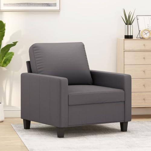 Xichuzi Sillón Cuero sintético Gris 60 cm, Butacas De Cine, Sillones Salon, Sillon Tantra Sexual, Sillón De TV, Sillon Lactancia - 359129