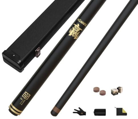 YWRU Stecca da Biliardo 145CM Snooker Biliardo Stecche 10.2MM Punta Fibra di Carbonio Stecche da Biliardo con Custodia Rigida,18oz Pool Cue(Color:#2)