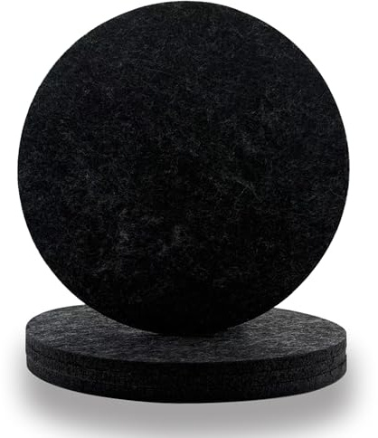 Lot de 4 grands dessous de verre en feutre pour casseroles, verres, vases et bols, protège-table, dessous de table, tapis de protection en feutre robuste (30 cm)