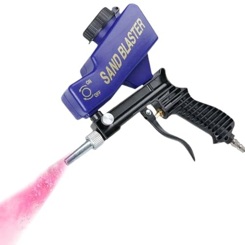 Sandblasting Power Tool – Rust Paint Remover, Portable Metal Sander | Handheld surfacee Industrial Cleaning blasterr, Wood Furniture Polisher Compressor for Varnish Equipment Garage Workshop Industrie