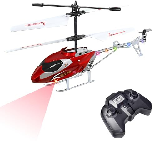 KBIBCK Helicóptero teledirigido 2.4G, helicóptero RC, juguete de helicóptero teledirigido, con 3,5 canales, luz LED y giroscopio, regalo para niños