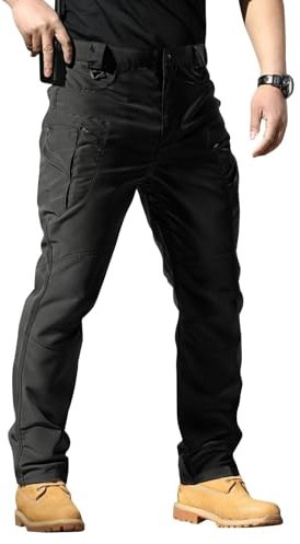 Générique Pantalon de Travail Homme, Pantalon Cargo Homme Tactique Militaire Multi Poches Stretch Imperméable pour Outdoor Randonnée Chasse