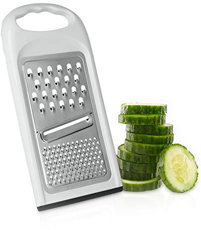 Metaltex Universal 3-in-1 Reibe, Edelstahl, Weiß, 3.5 x 12.5 x 27.8 cm