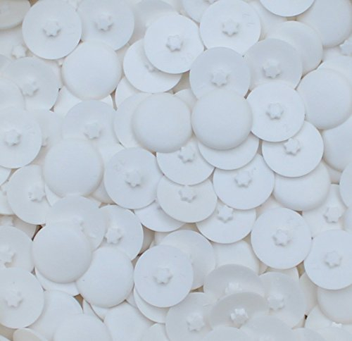 50 Stück Abdeckkappen für InnenStern Gr.20 Schrauben Weiß