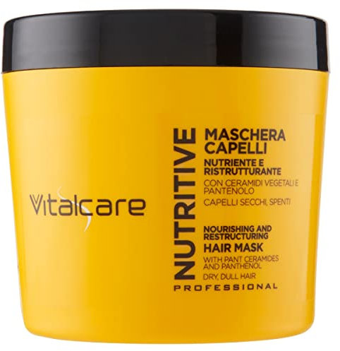 Vitalcare | Nutritive - Maschera Capelli Nutriente e Ristrutturante, Trattamento per Capelli Secchi e Spenti, con Ceramidi Vegetali e Pantenolo, 500 ml