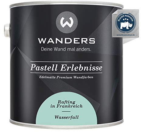 Wanders Pastell Erlebnisse 2,5L -Wasserfall/helles Grün - Edelmatte Wandfarbe! Küchenmöbellack und Möbelfarbe. Kreidefarbe für Holz & mehr. Hohe Deckkraft, schnell trocknend