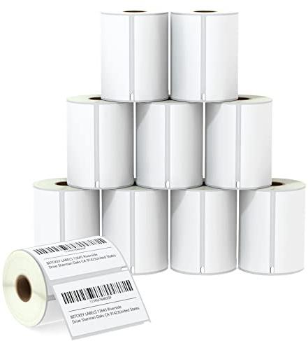 BETCKEY - 10 Rotoli S0947420 Etichette, 102mm x 59mm, 5750 Etichette di Spedizione Grandi Ad Alta Capacità Utilizzo per DYMO LabelWriter 4XL NON per 5XL