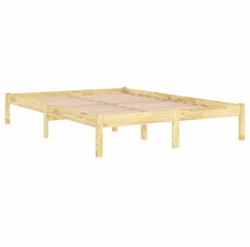vidaXL Kiefer Massivholzbett Bettgestell Bett Holzbett Doppelbett Futonbett Bettrahmen Schlafzimmerbett Schlafzimmermöbel 200x200cm