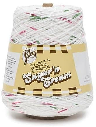Lily Sugar'N Cream Cones Holly Jolly Yarn - 1 Pack of 400g/14oz - Cotton - 4 Medium - Knitting/Crochet