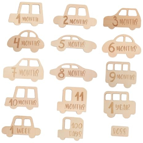 Hemobllo 15pièces Cartes pour Jalons De De Garçon Fille Accessoires Photo pour Fête Et Souvenirs