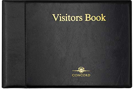Pukka Pad, Concord Visitors Record Book – Refillable 3 Ring Binder with 50 Sheets, 2000 Entry Spaces, Black