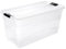 keeeper Aufbewahrungsbox mit Deckel und Schiebeverschluss, 79,5 x 39,5 x 40 cm, 83 l, Cornelia, Transparent