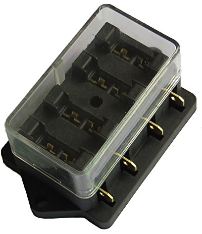 E Support 12V 24V 4 Voies Standard Boîte à Fusibles Porte Bloc de Blocs Fusible Lame Circuit ATO ATC Voiture Porte-Fusible Imperméable