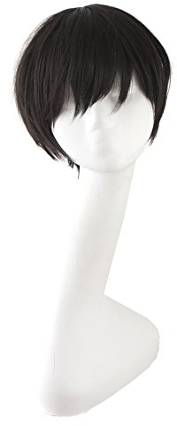 MapofBeauty 12 Zoll/30cm Cosplay Party Gerade Kurze Perücke (Braun Schwarz)