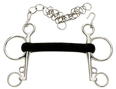 Lorina Hartgummi Stangen Pelham (5.5in / 140mm) (Silber/Schwarz)