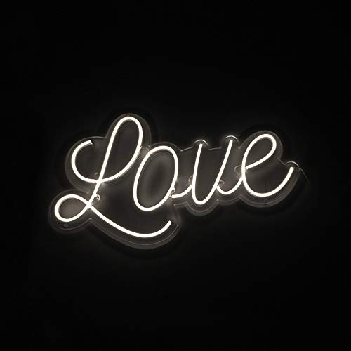 Love | Neón | Amor | Luminoso | Base metacrilato silueteada de 8mm de grosor | 7 colores | 55,42 x 42 cm | (VERDE)