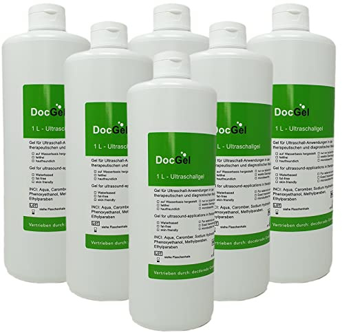 DocGel – Ultraschallgel für Ultraschallgeräte | Sonographie Gel | Leitgel | Kontaktgel | Ultraschall Gel | Übertragungsgel | medizinisches Gleit-Gel | Ultrasound Gel | verschiedene Größen (12x 1000ml)