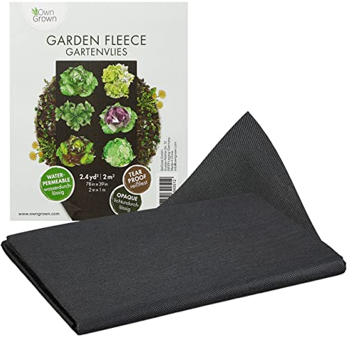 OwnGrown Unkrautvlies Wasserdurchlässig: 2m² Gartenvlies Wasserdurchlässig – 50g/m² Wintervlies – Unkrautflies für Garten – Unkrautvlies Garten