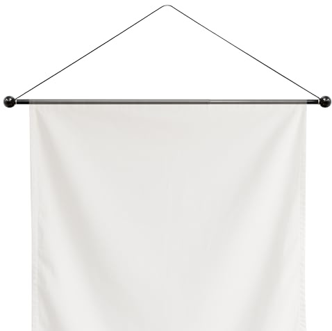 Tapestry Hanging Telescopic Rod 17-32 inch for Lightweight Aesthetic Tapestries Room Deco Scalable Wall Hanging Bar Banner Hanger Pole (Black/Black)