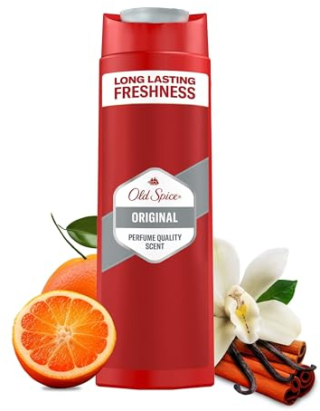 Old Spice Original 3-in-1 Shower Gel & Shampoo for Men, 400 ml, Long-Lasting Fresh Fragrance in Perfume Quality for Hair Face Body