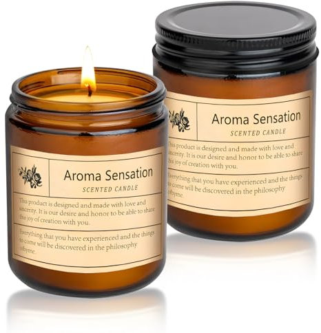 Duftkerze im Glas, 2 x Duftkerzen Geschenke für Frauen, Groß 240Std Natürliche Sojawachs, Duftkerze Weihnachten für Frauen Geburtstag Weihnachten