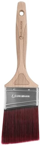 ROLLINGDOG 3 Angled Paint Brush - Cutting in Paint Brush with Tapered Polyester Filament Great for Wall Edging Painting and Decorating