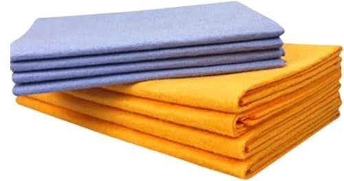 NicooniuMiracle Absorbent Cleaning Cloth Shammy, 8pcs Ultra-Absorbent Premium Multi-Purpose Cleaning Shammy Towel, Cleaning Cloths for Home All Purpose, Reusable Non-Scratch Woven Cars Pet