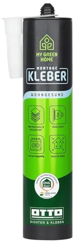MY Green HOME monteringslim 300 ml i vitt klibbar alla material och underlag – universellt tillämpligt kök badrum trädgård natursten kakel Ottocoll