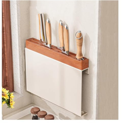 Dxcaicc Portacuchillos De Cocina Montado En La Pared - Debajo del Gabinete Almacenamiento De Cuchillos - Organizador De Cuchillos,A,17.5 Inch