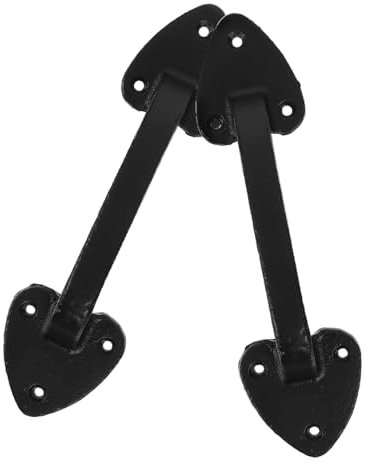 LIFKOME Maniglia Per Porta Scorrevole 2 Pezzi Maniglia Per Porta Del Fienile Nero Per Porte Da Garage E Recinzioni in Legno